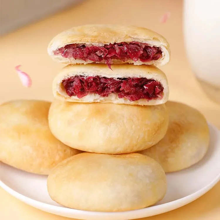 【甜心姐姐】【试吃5枚】（短保）云南特产玫瑰鲜花饼1盒10枚传统手工酥皮