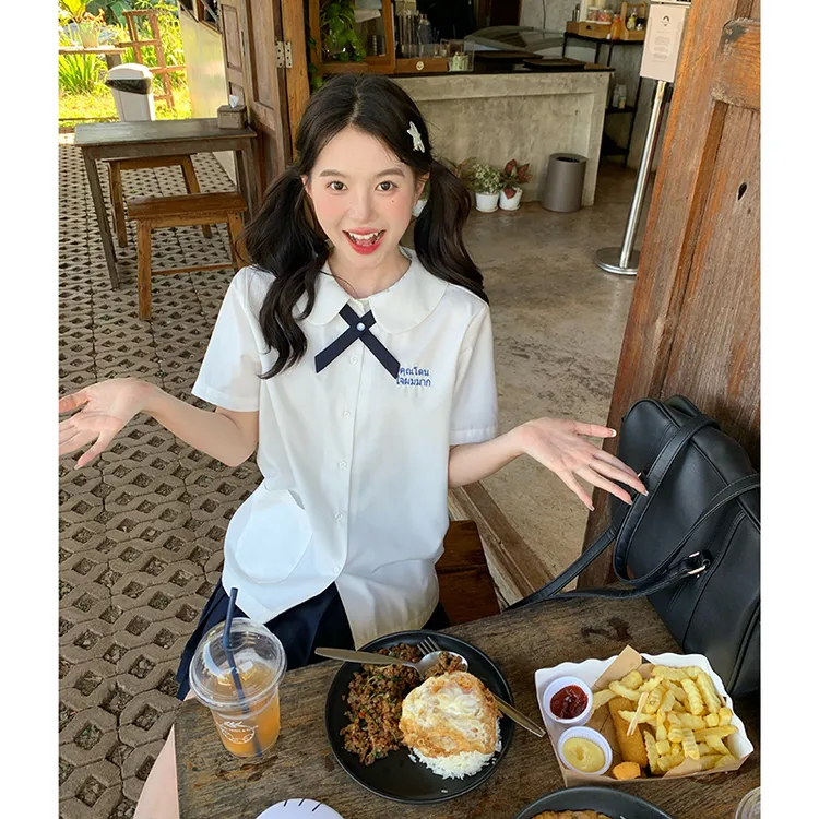 东京岁时记jk原创白色衬衫女夏季学院风泰国校服短袖上衣正版衬衣