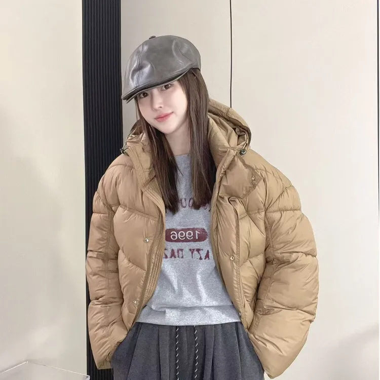 2888超轻云朵版本廓形龟背弯刀袖连帽棉衣加厚冬季女款外套棉服