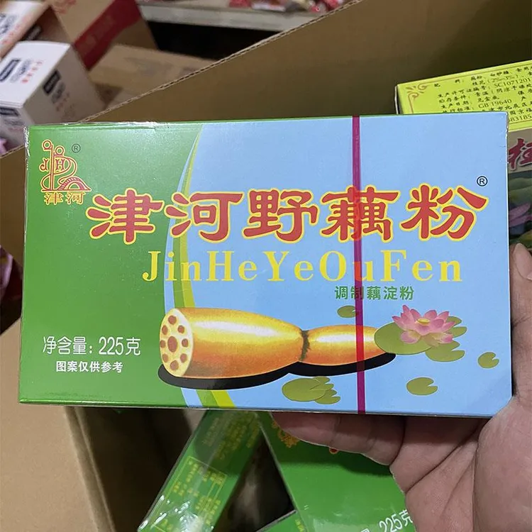 天津特产津河牌风味藕粉杏仁霜方便冲饮桂花块藕粉