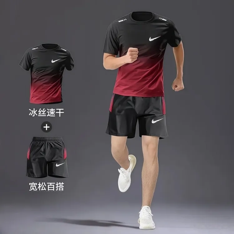 奥莱潮牌折扣专区丨短裤夏季运动服套装男跑步短袖速干t恤篮球服