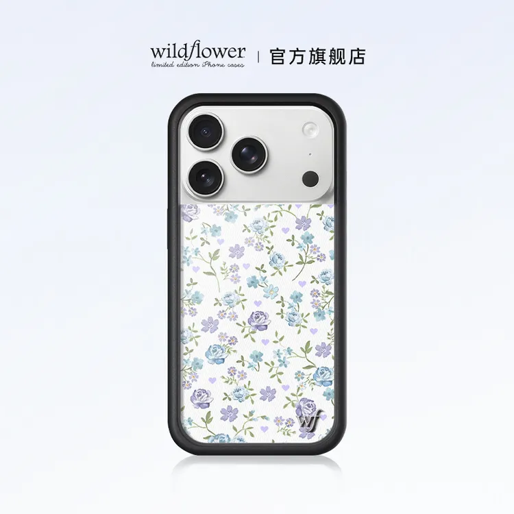 Wildflower蓝丁香花朵手机壳适用苹果iPhone17/16/15/Pro/Max/Air