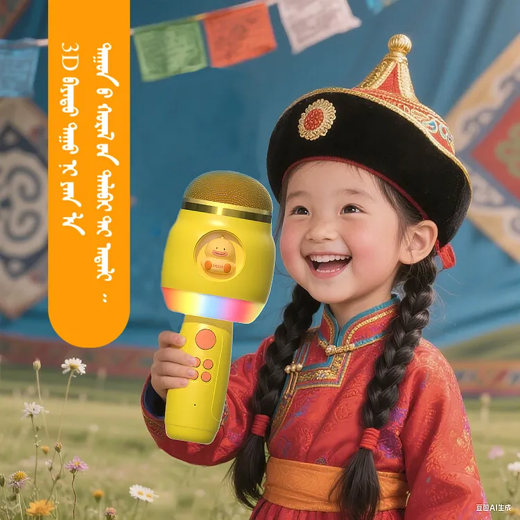蒙语麦克风儿童礼物益智类玩具蒙语古诗词蒙古歌曲玩具练习蒙语言
