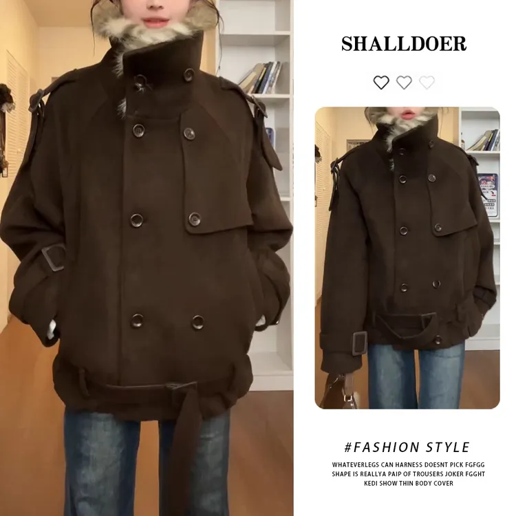 SHALLDOER洋气高级感百搭时尚外套女潮流时尚2025年冬季世茂外滩