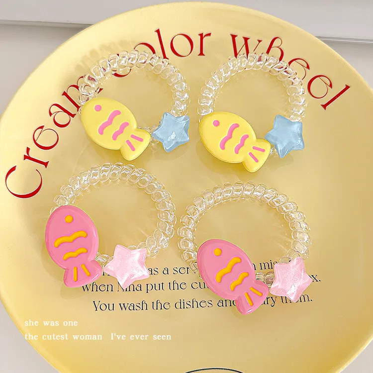 女童简约可爱合金材质不伤发温柔清新鱼形发饰日韩风格