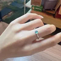 S925银天然A货翡翠戒指/0161