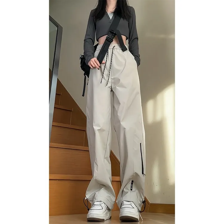 户外登山直筒裤三防软壳工装裤男女款潮牌潮流加绒美式机能工装裤