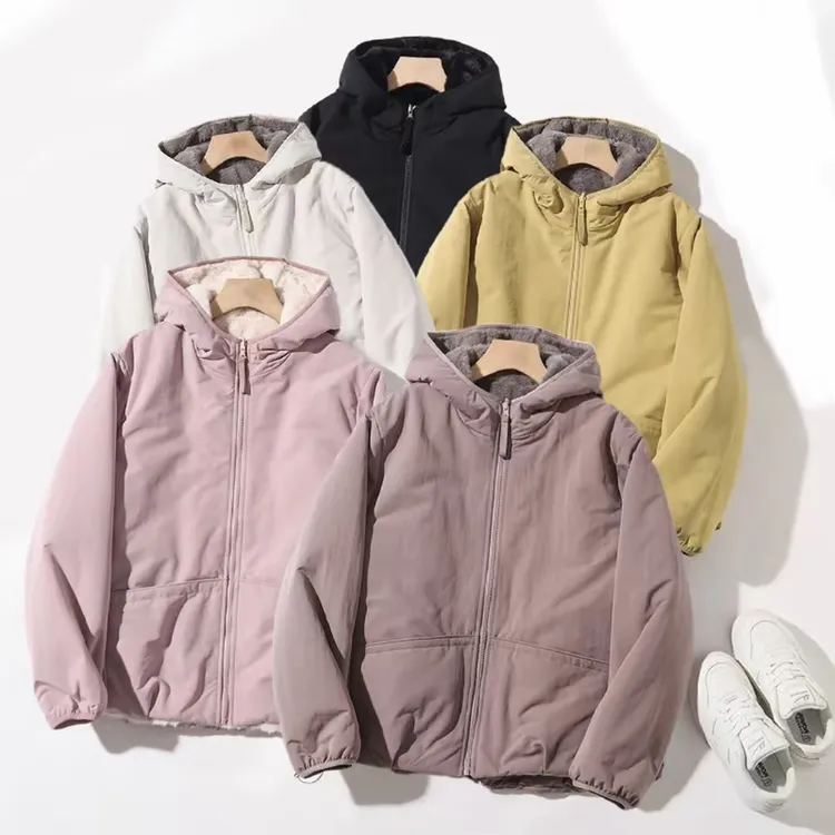 冬季双面穿加绒加厚派克棉服防风保暖宽松百搭连帽厚外套2025新款