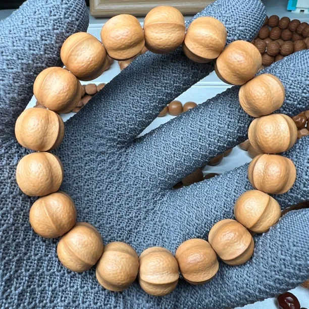 全品亚光鲨鱼背猴头核桃文玩手串尺寸14mm