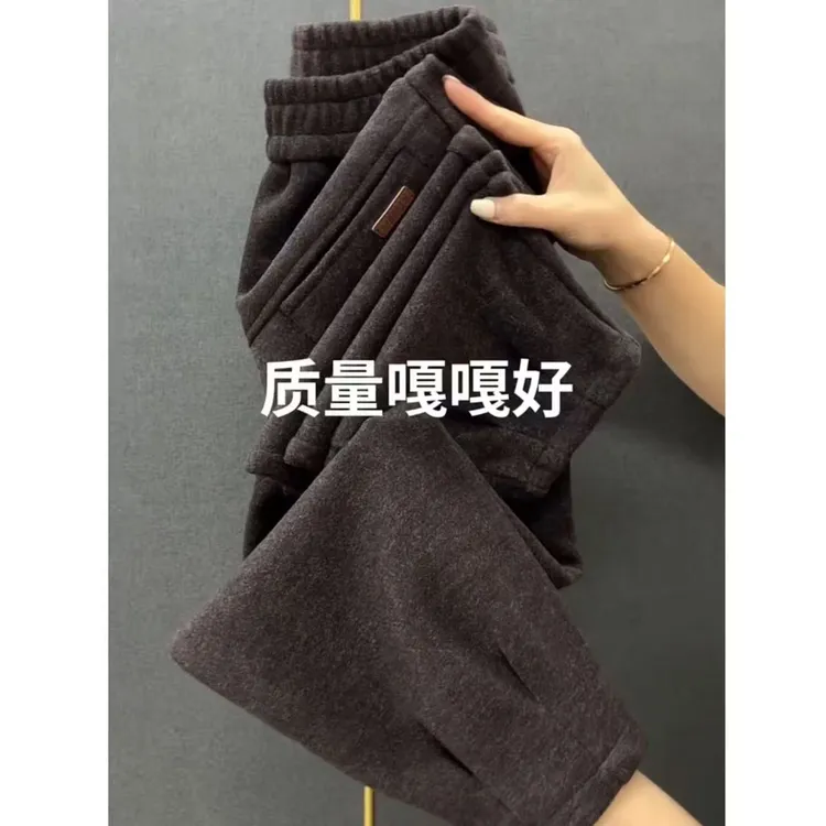 小个子休闲九分哈伦裤高腰显瘦秋冬保暖气质百搭宽松遮肉萝卜裤