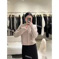 林闪儿-软糯绞花毛衣开衫H9806【冷水手洗 平铺晾晒】