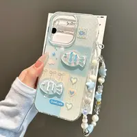 大孔白色立体小鱼适用苹果16手机壳iphone15华为oppo小米vivo女43