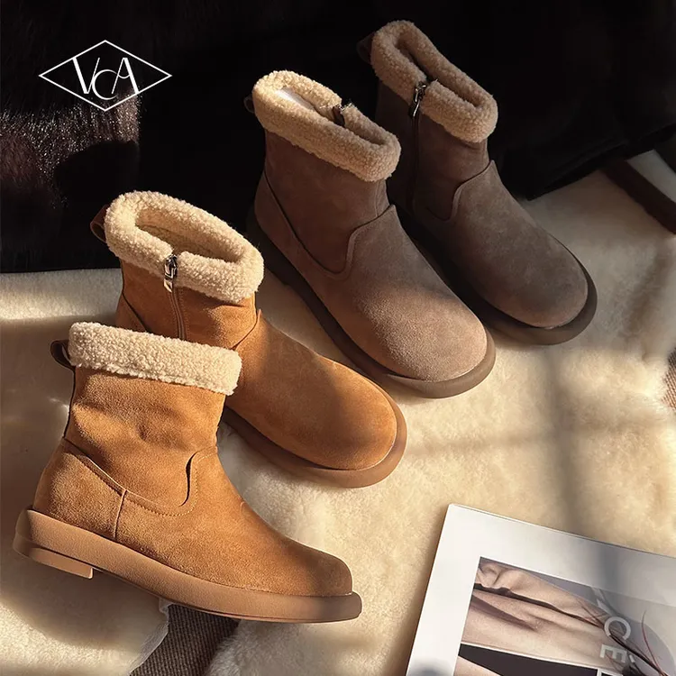 VCA【加绒款雪地靴】冬季加绒雪地靴女保暖时尚棉靴防滑百搭舒适