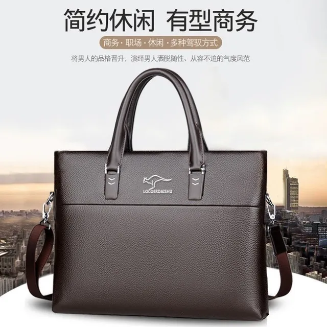 手提包男商务质感公文包横款手提包男小号挎包电脑包男士斜挎包包