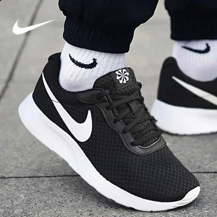 NIKE/耐克男女款跑鞋正品网面透气运动鞋轻便减震舒适黑色跑步鞋 