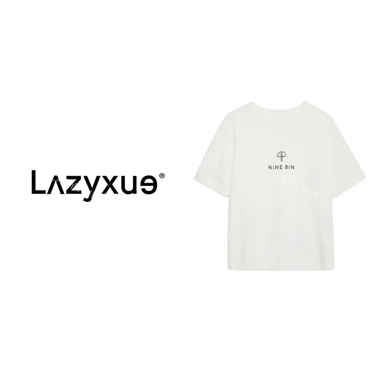 LAZYXUE薛懒懒/“立体剪裁”时尚休闲百搭夏季简约小标圆领T恤 0768