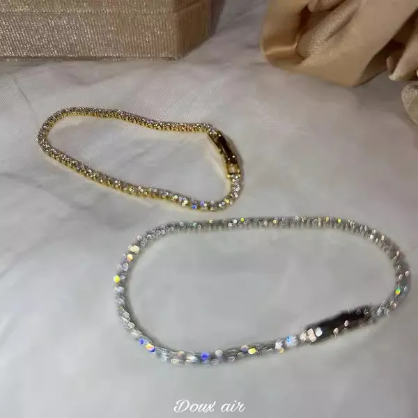 合金手链 璀璨闪耀锆石手链细款星光ins精致百搭高级感饰品手链女