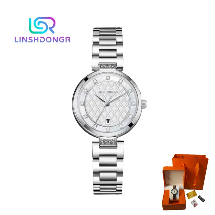 国庆中秋送对象时尚百搭精致日历女士手表星钻时光彰显优雅气质