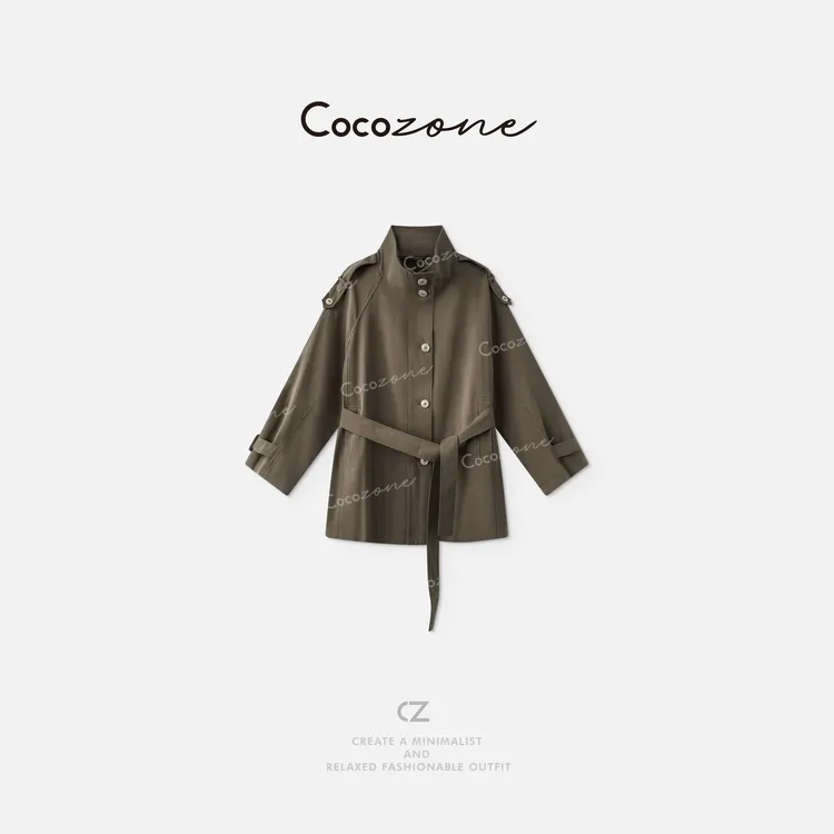 COCO ZONE刘一一  ”通勤风衣”翻领街头风外套 CD2A1648