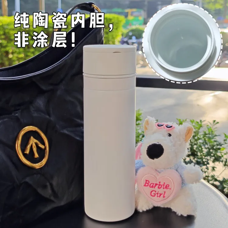 纯陶瓷内胆保温杯ins风带滤网大容量便携办公车载中药养生杯焖杯