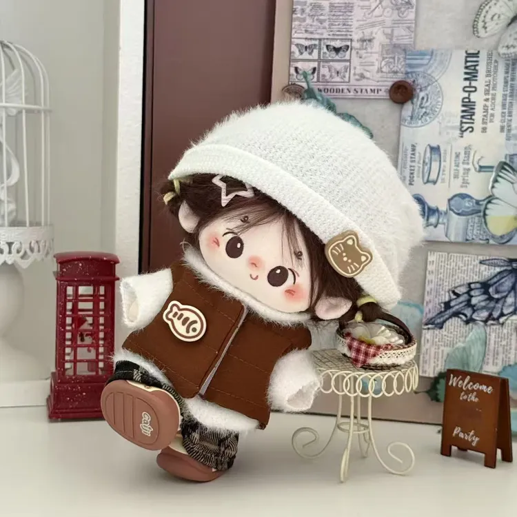 棉花娃娃衣服20CM娃衣现货可爱男娃女娃换装毛绒公仔新款套装
