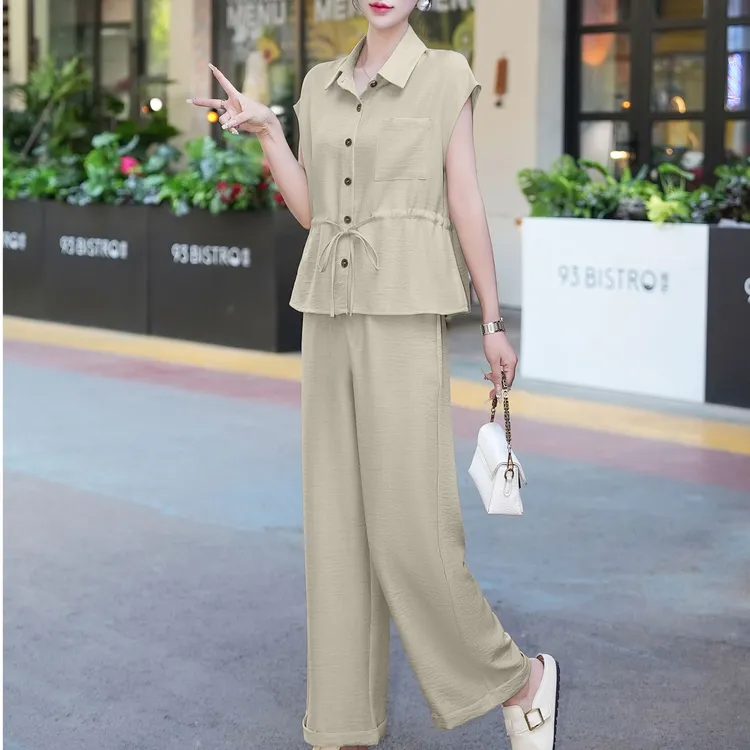 2025新款时尚显瘦气质休闲夏季减龄百搭洋气宽松小香风套装