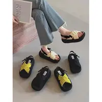 小众设计感交叉平底女外穿夏季复古仙女休闲凉鞋886-7