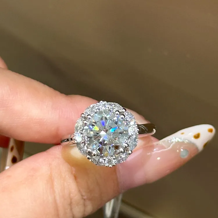 实验室培育钻石PT950镶实验室培育钻石【许妍同款】豪镶显大款戒指