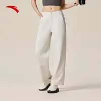 安踏灵动裤舒适透气长裤女子2025新款夏季梭织运动休闲百搭直筒裤
