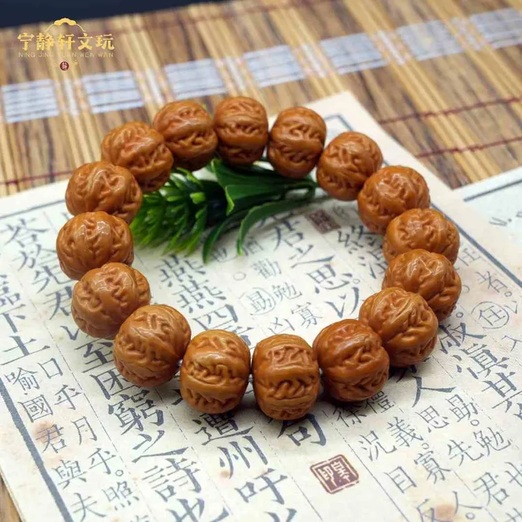 猴头核桃文玩手串-京八棱