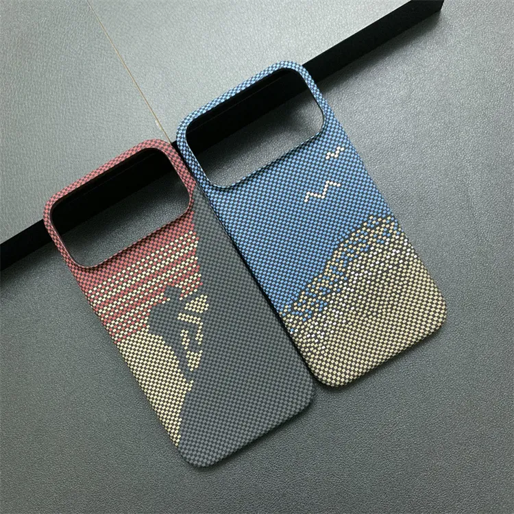 适用苹果17promax碳纤维纹全包防摔iPhone16/15/14凯夫拉纹手机壳