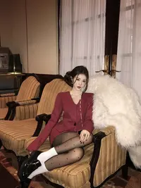 不冷BULENG 风月俏佳人 收腰西装外套领带气质辣妹短裙套装女