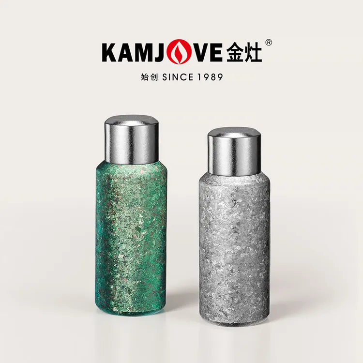 金灶T-6F全钛双层保温杯温度显示焖泡杯养生泡茶水杯高档便携钛杯