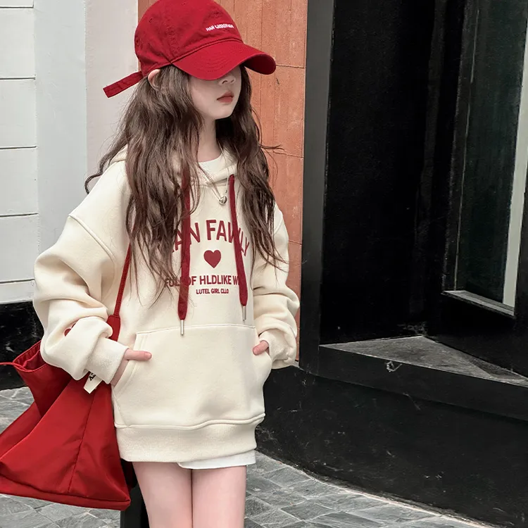 女童秋装卫衣2025新款连帽洋气女孩秋季上衣女大童舒适衣服春秋款