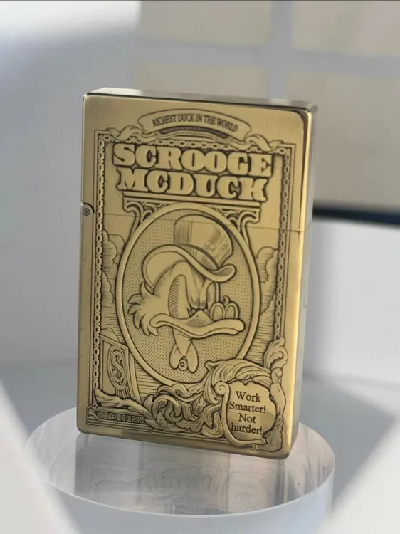 唐老鸭浮雕铜防风打火机3D立体设计个性定制