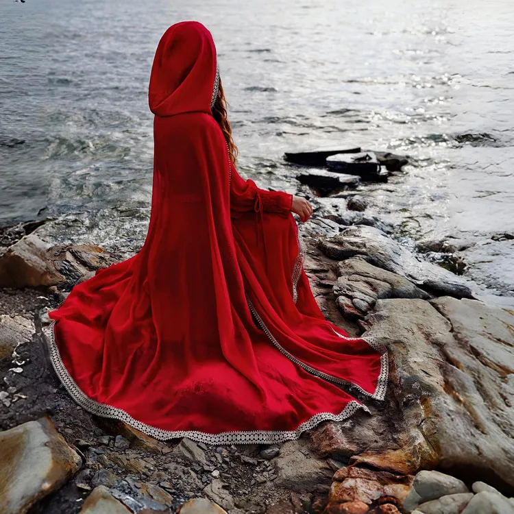 【董艺旅行穿搭】解忧公主·西域民族连帽斗篷防晒新疆青甘旅拍穿搭