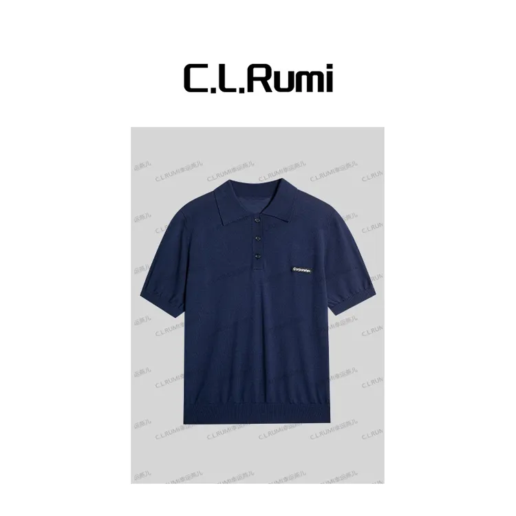 【Rumi时装】“一眼精致”25夏宽松轻薄宽松老钱风短袖Polo上衣7030sy