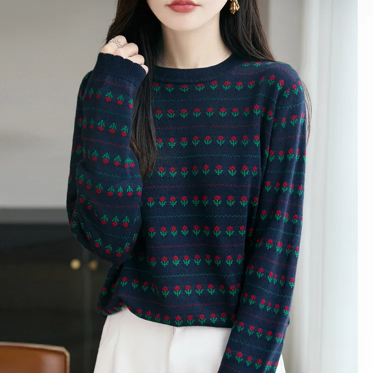 微胖mm春秋大码毛衣女遮肚子巨显瘦上衣早秋内搭可外穿针织打底衫