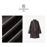 MN【棕标限定】进口羊皮中长款风衣式皮衣外套 SZ2350