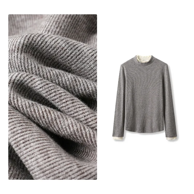 门店39&9！天菜打底衫」气质仿羊绒亲肤半高领修身内搭上衣女D00238