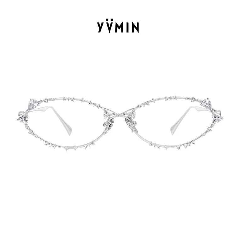 YVMIN/尤目镶嵌金属框眼镜原创设计装饰镜框太阳镜可替换镜片
