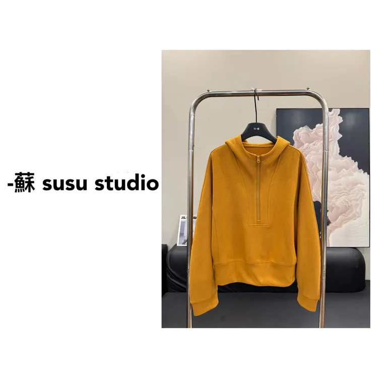 SU 套头款纯色常规常规款宽松型卫衣秋冬韩版带帽 H0783