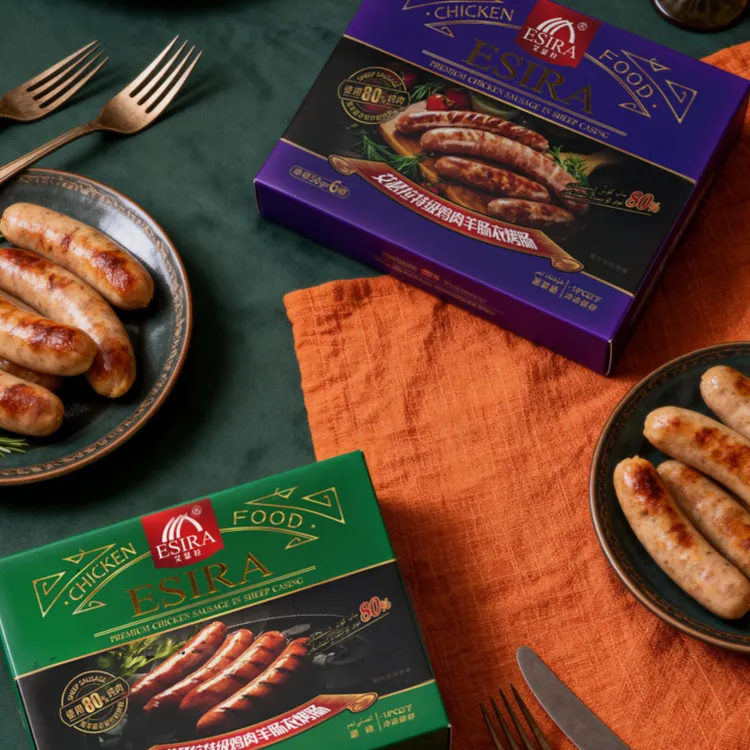 艾瑟拉羊肠依烤肠（鸡肉）قوي ئۈچەي ئىشلەتكەن كولباسا非即食品