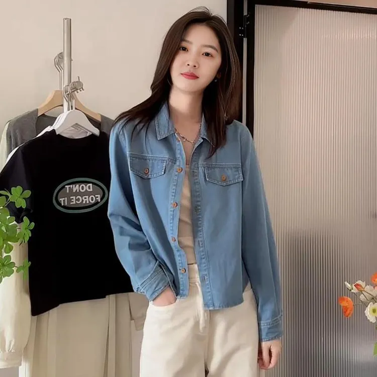 复古气质棉牛仔外套女2025春季新款小个子时尚百搭短款休闲上衣