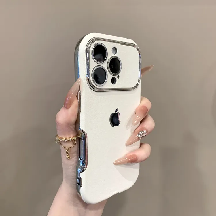 大视窗翻毛皮适用苹果16promax手机壳新款iPhone15Pro简约17/11软