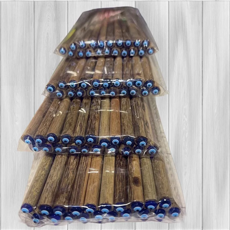 10双Nazar kuz 新疆包邮家用高颜值蓝眼木制筷子