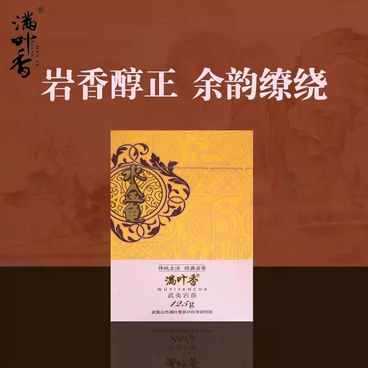 满叶香水金龟AB202武夷岩茶大红袍传统岩香乌龙茶125克/1盒装正品