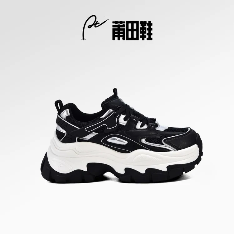 流光风秋季爆款网面透气小个子增高厚底老爹鞋女时尚软底休闲鞋潮