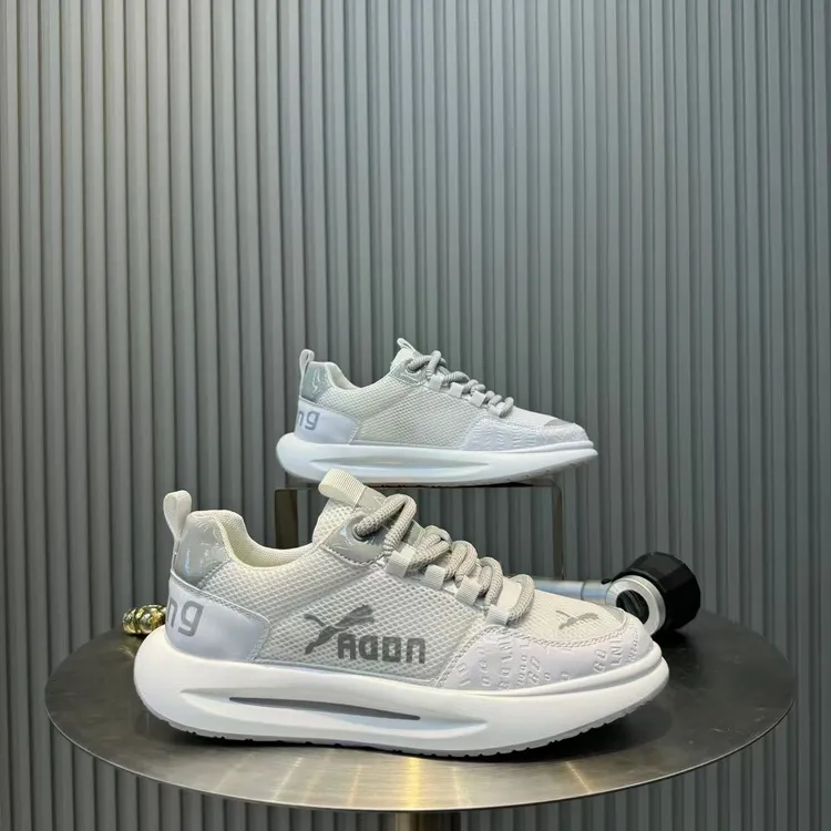 厚底百搭飞织透气休闲鞋日常舒适夏季新款时尚男鞋漆皮025-338