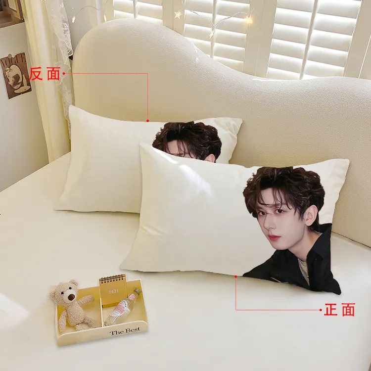 来图定制白底明星宋亚轩张凌赫沙发卧室宿舍单人枕头套送生日礼物